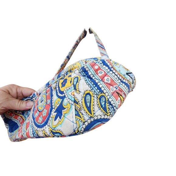 Vera Bradley Paisley Shoulder Bag Quilted Cotton Multicolor Pattern Lightweight - Picture 2 of 4